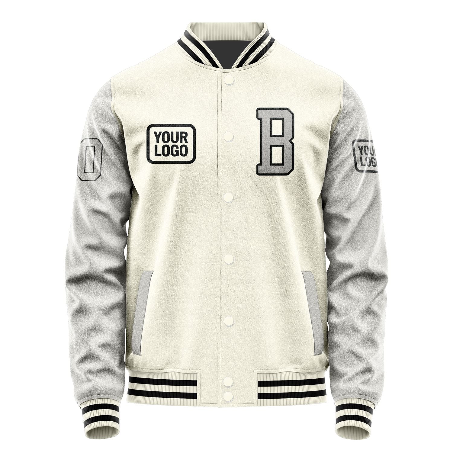 Custom Cream Gray Jacket JA030304031717040417