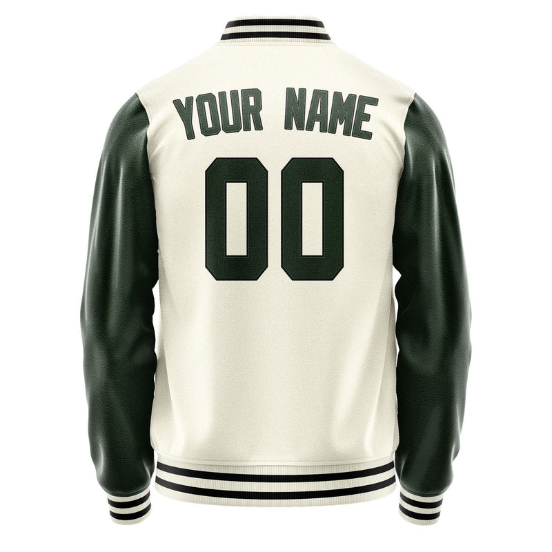 Custom Cream Dark Green Jacket JA0303060317B31706