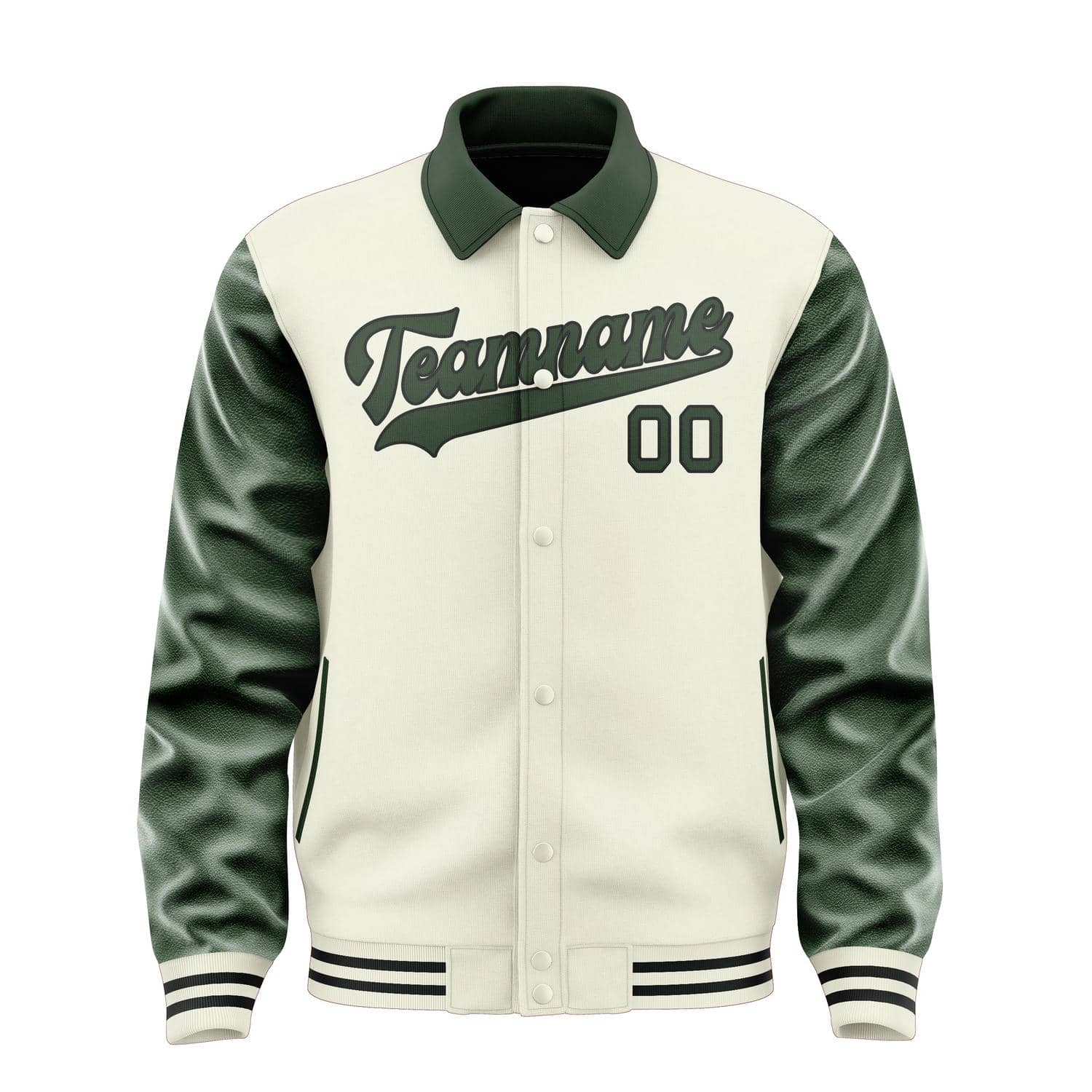Custom Cream Dark Green Jacket