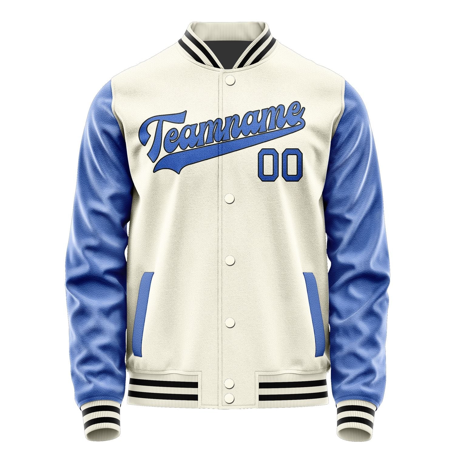 Custom Cream Sky Blue Jacket JA0303090317B31709