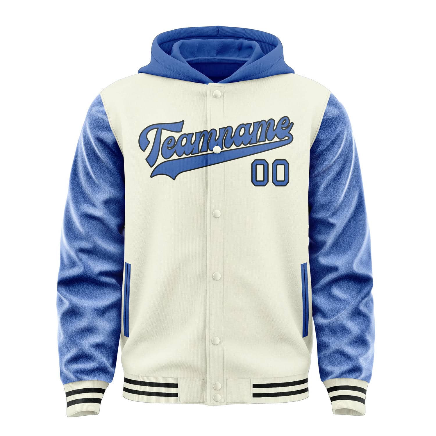 Custom Cream Sky Blue Jacket