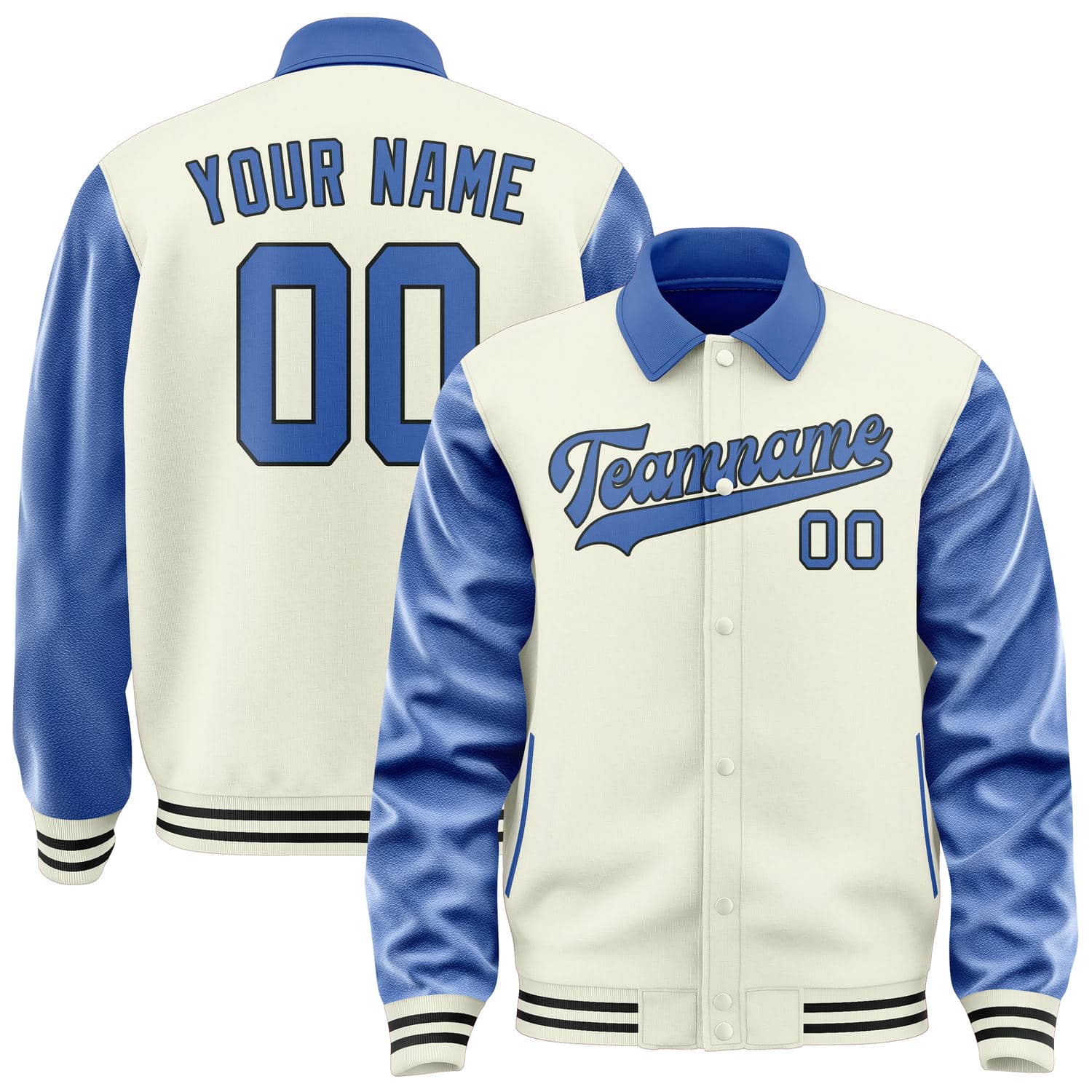 Custom Cream Sky Blue Jacket
