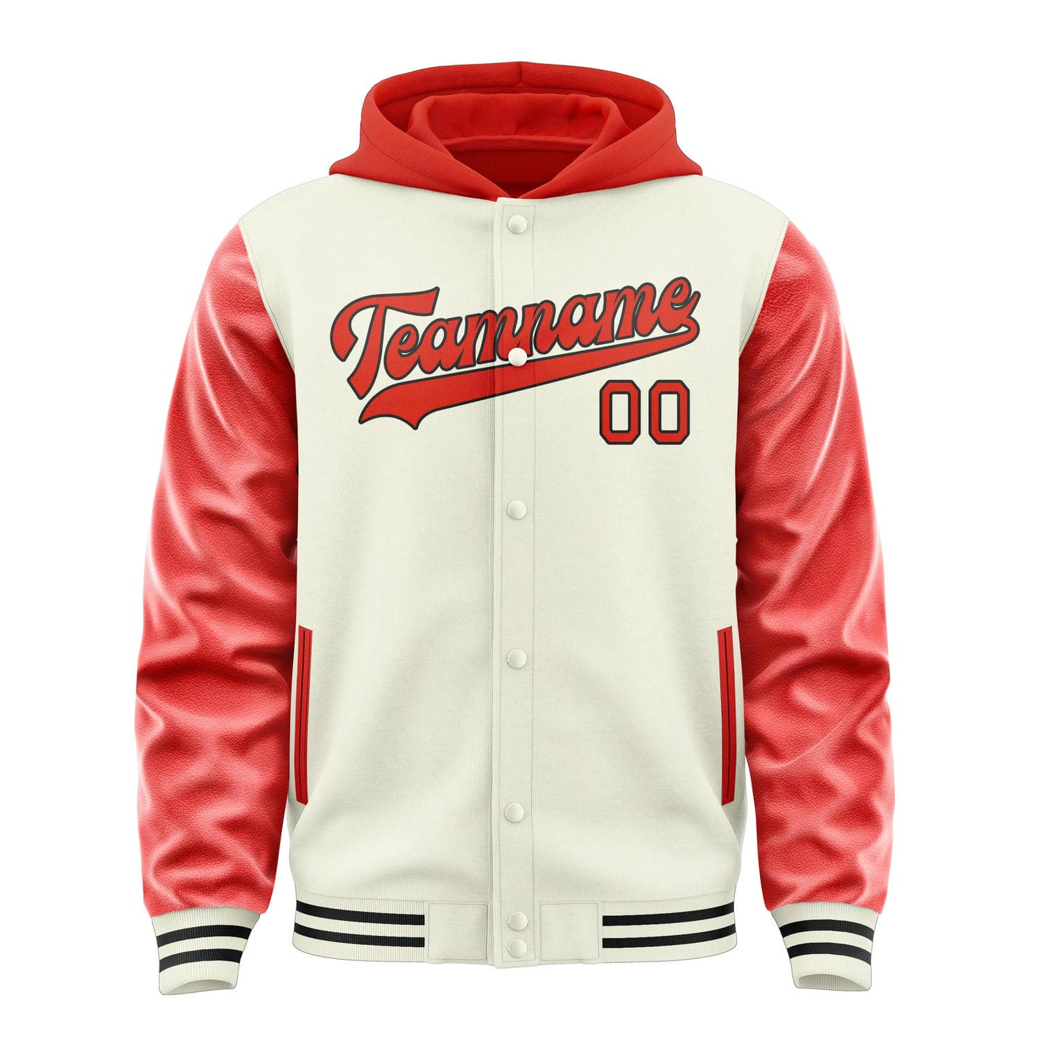Custom Cream Orange Red Jacket