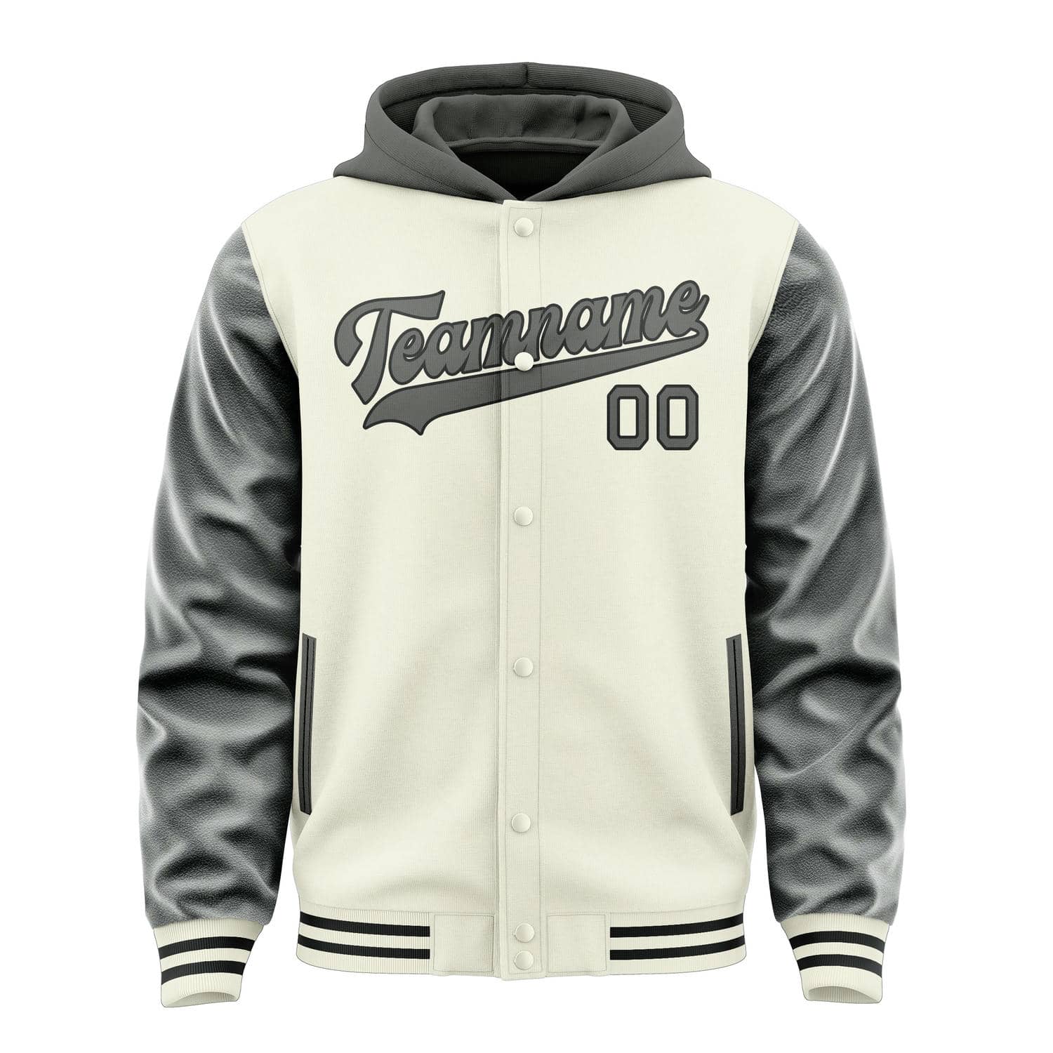 Custom Cream Dark Grey Jacket