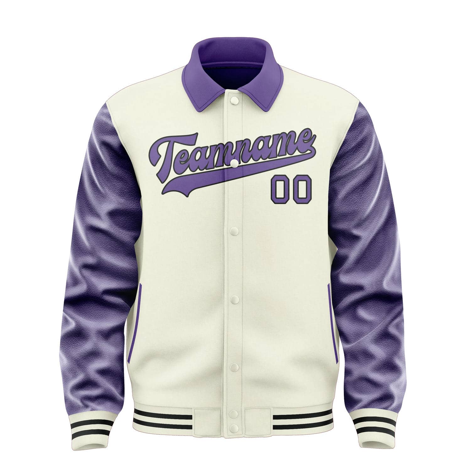 Custom Cream Light Purple Jacket