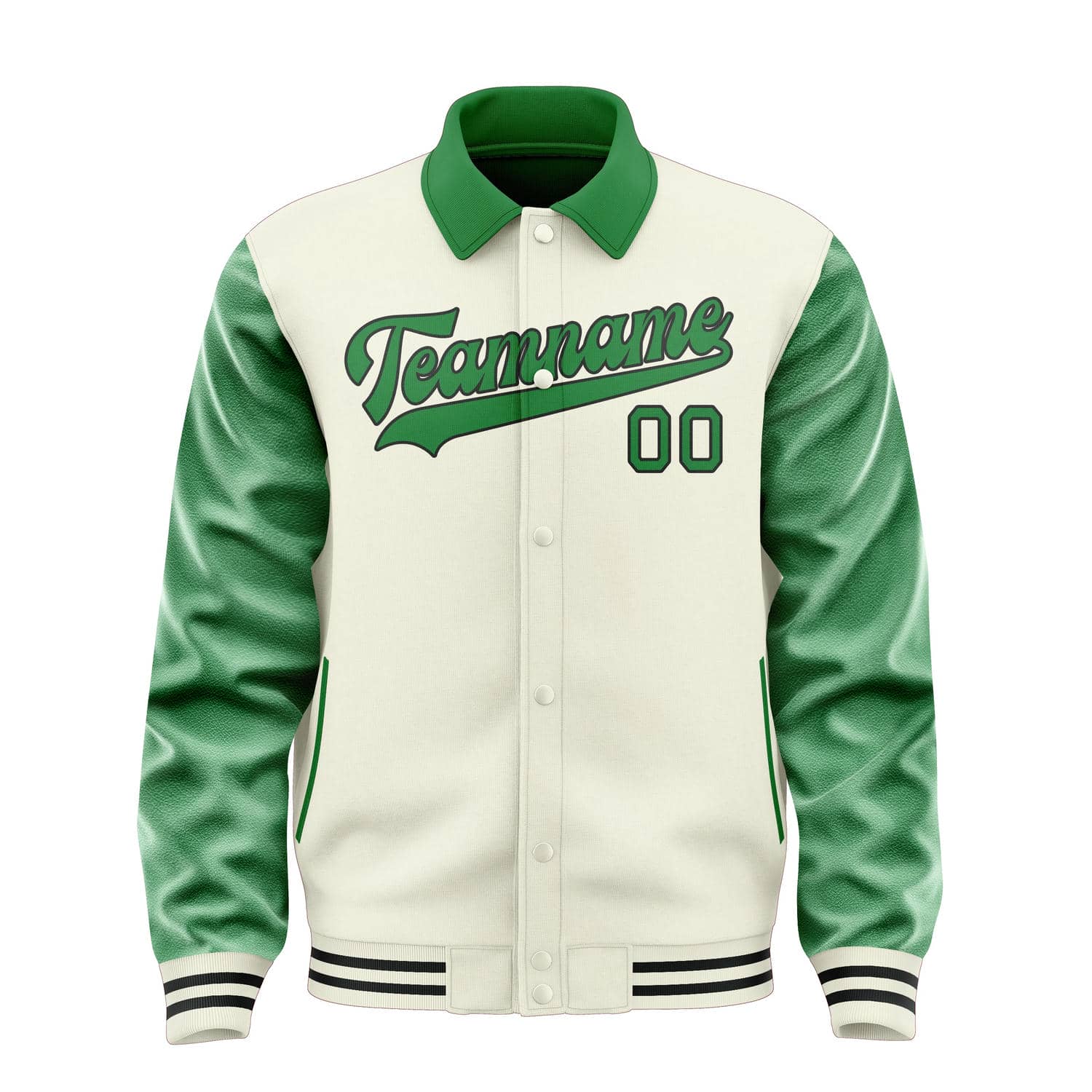 Custom Cream Emerald Green Jacket