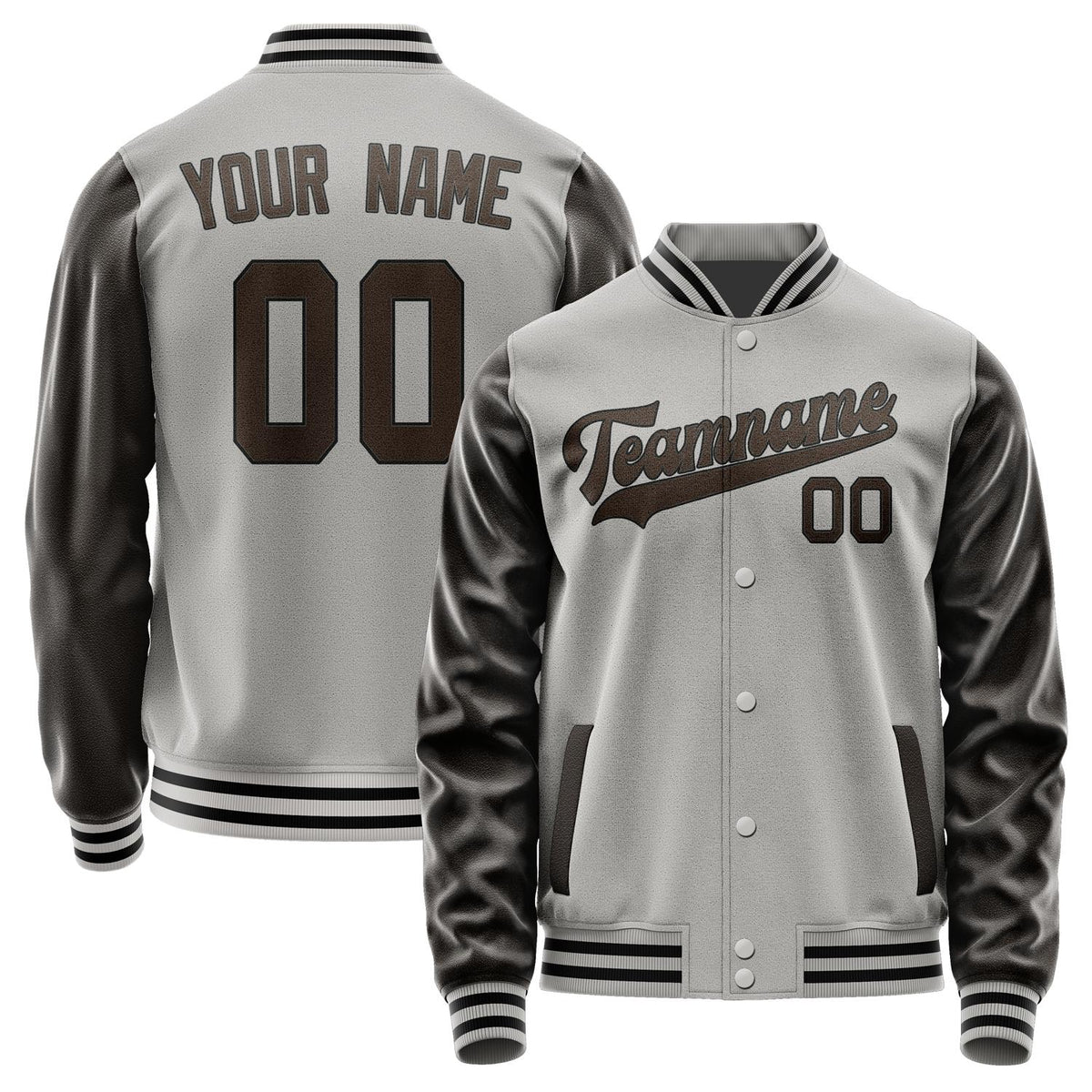 Custom Gray Brown Jacket JA0404010417B31701
