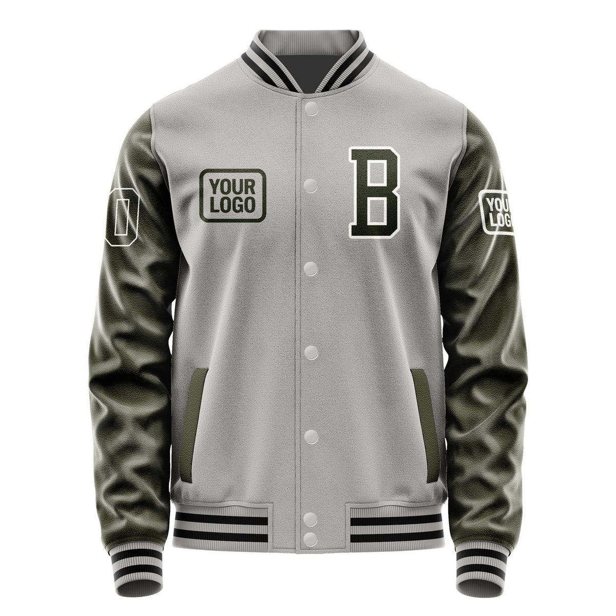 Custom Gray Olive Jacket JA040402041718020218