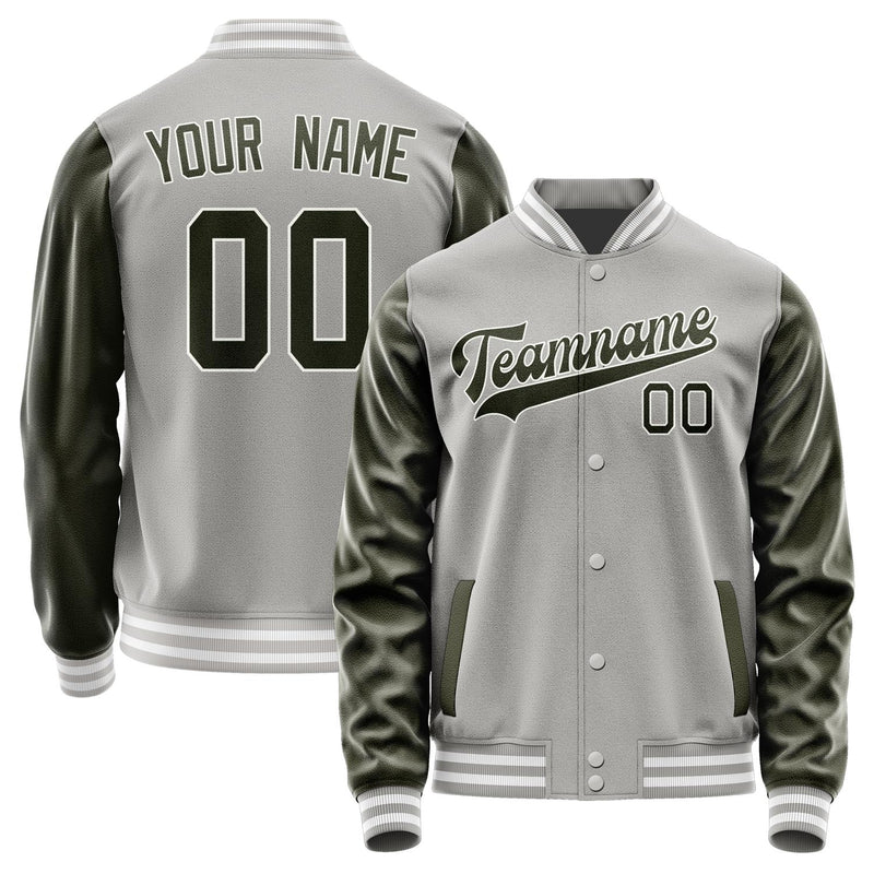 Custom Gray Olive Jacket JA0404020418B31802