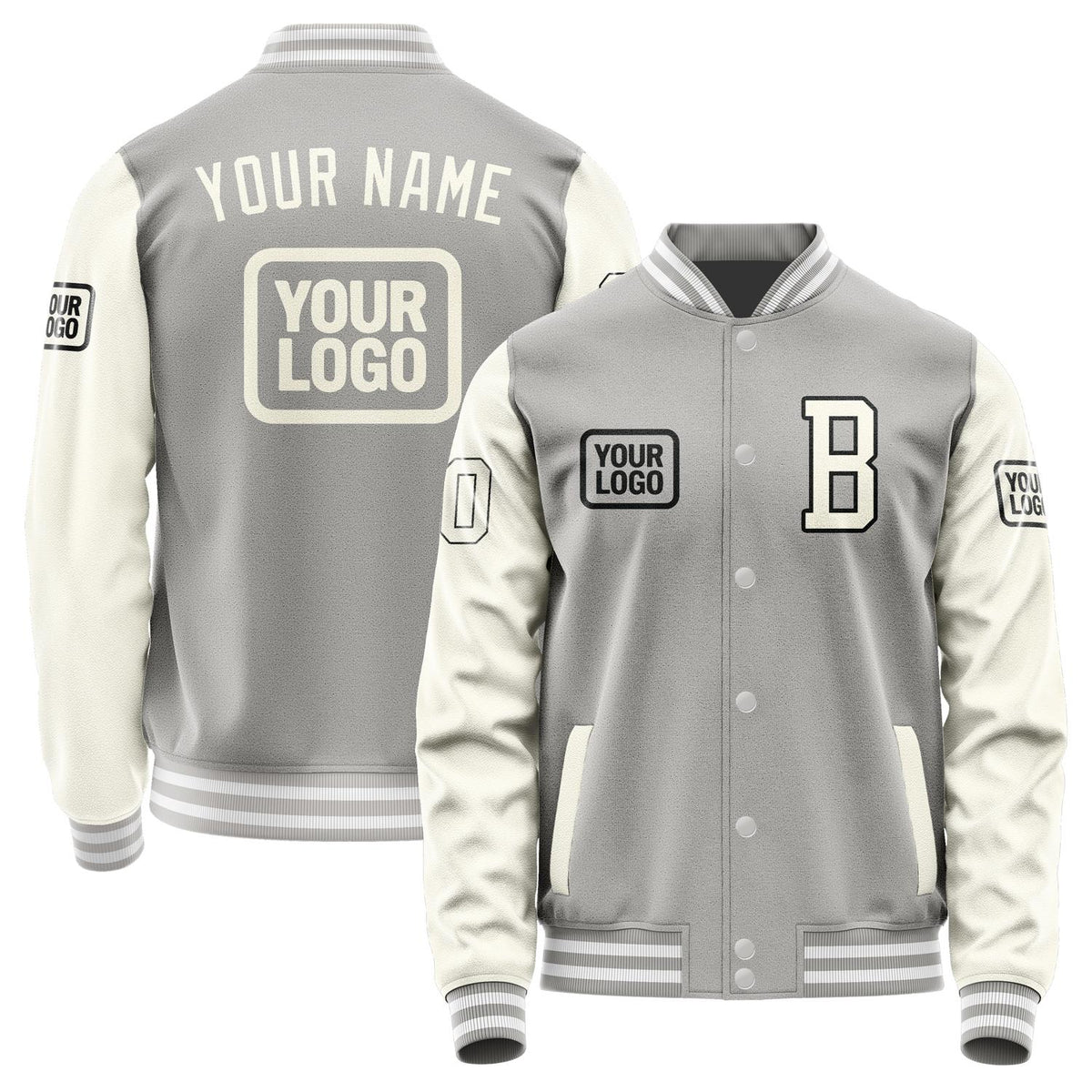 Custom Gray Cream Jacket JA040403041817030317