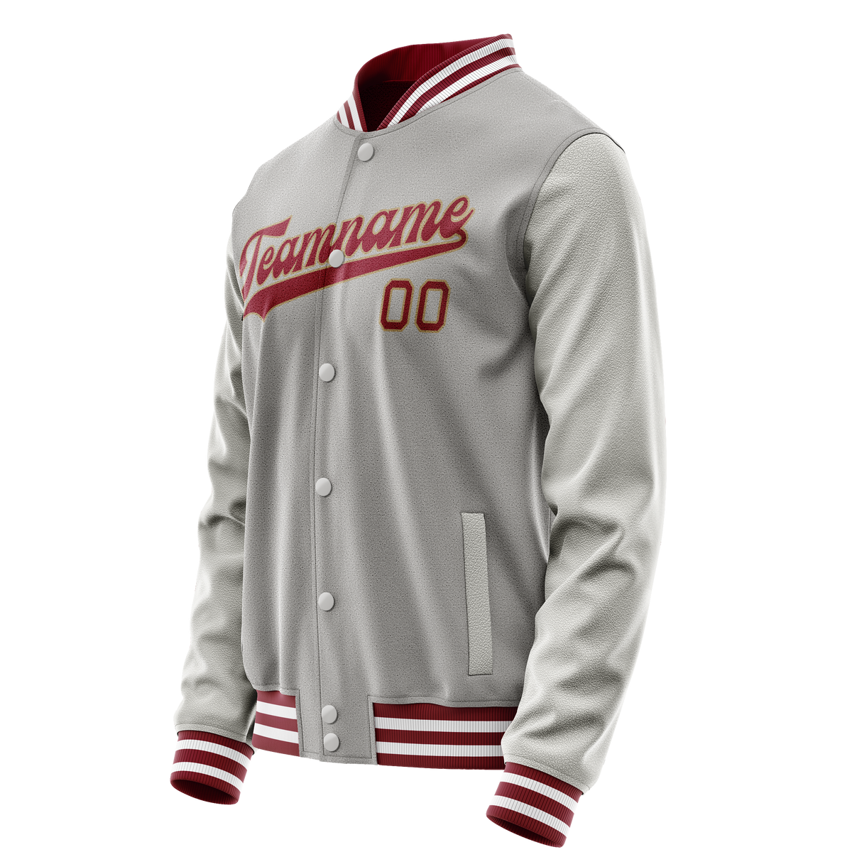 Custom Gray Texas-Orange Solid Color Varsity Letterman Jacket JA02240617YH170