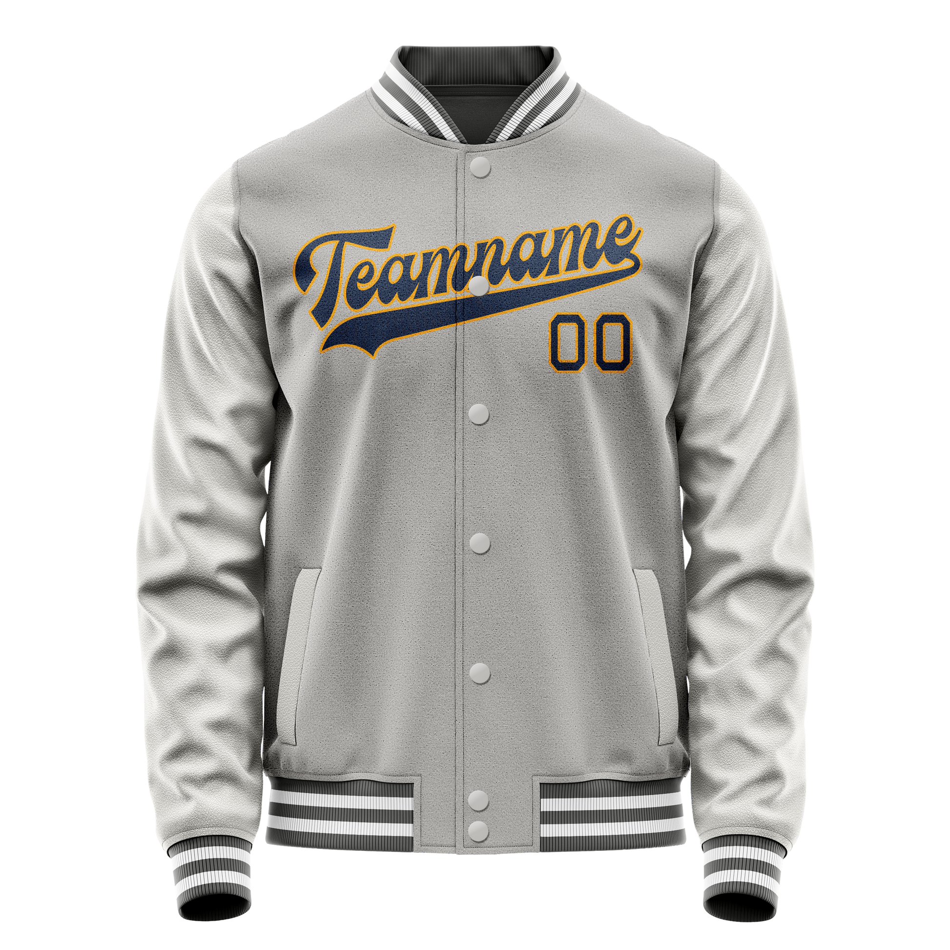 Custom Gray Purple Solid Color Varsity Letterman Jacket JA02240617YH176