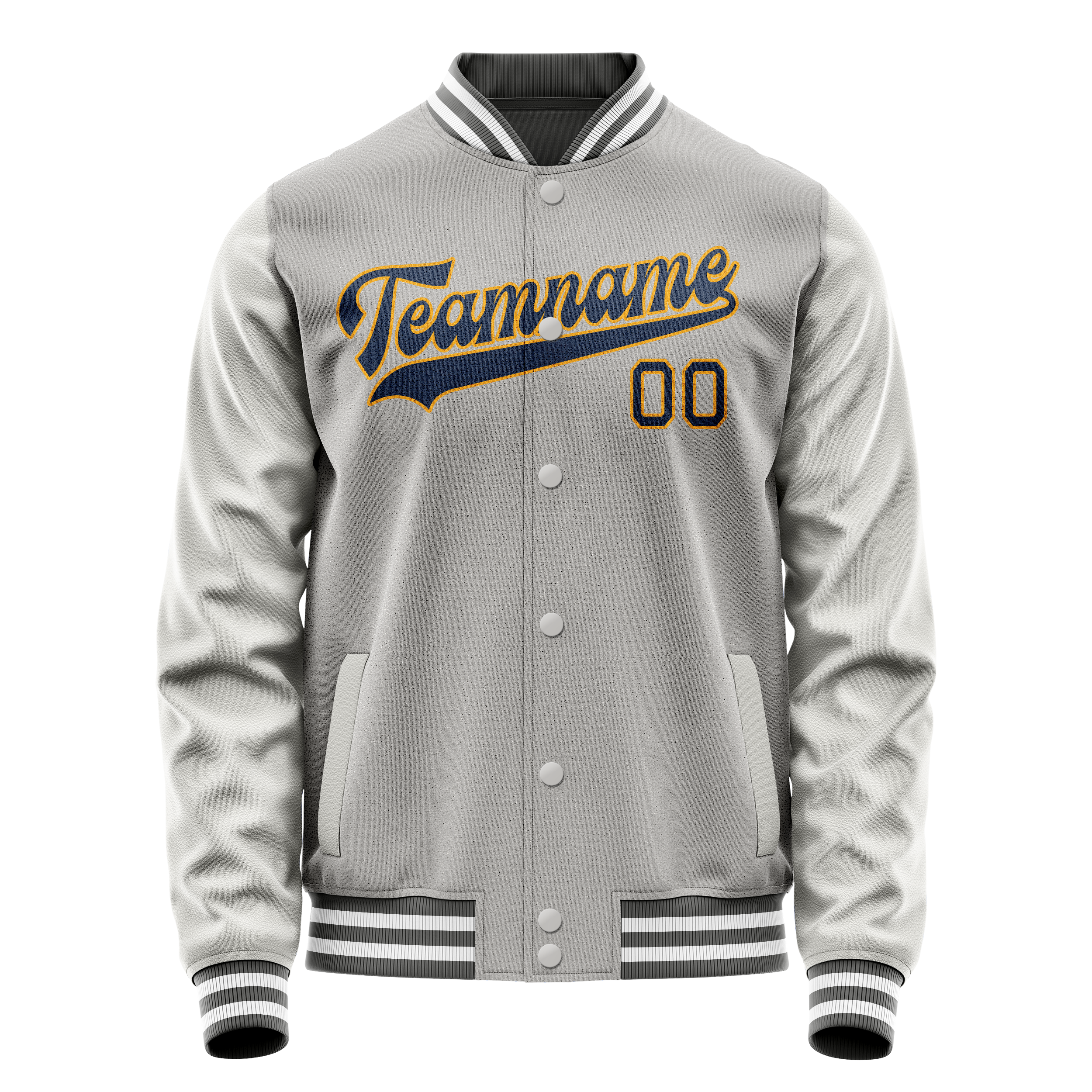 Custom Gray Purple Solid Color Varsity Letterman Jacket JA02240617YH176