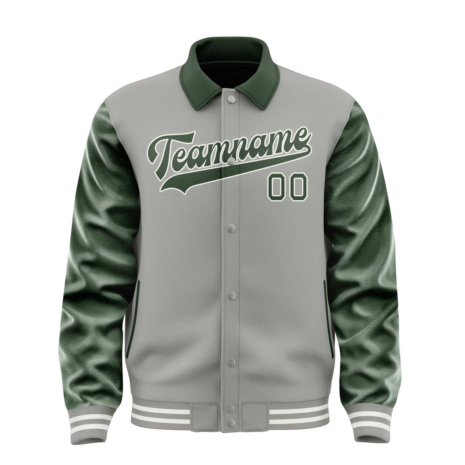 Custom Gray Dark Green Jacket