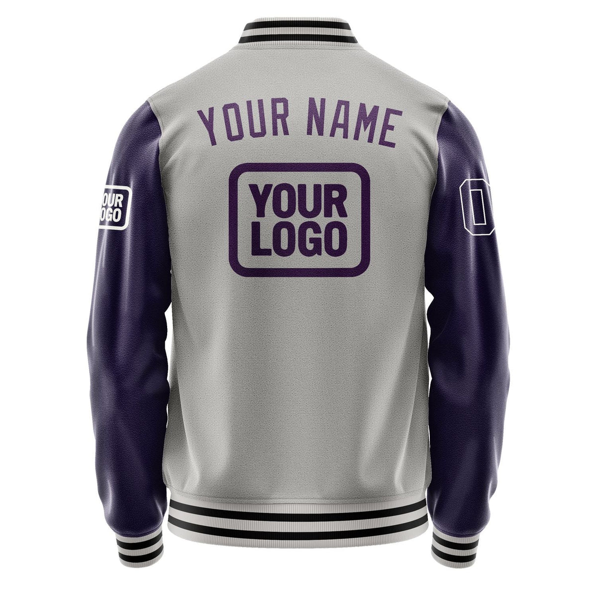Custom Gray Purple Jacket JA040407041718070718