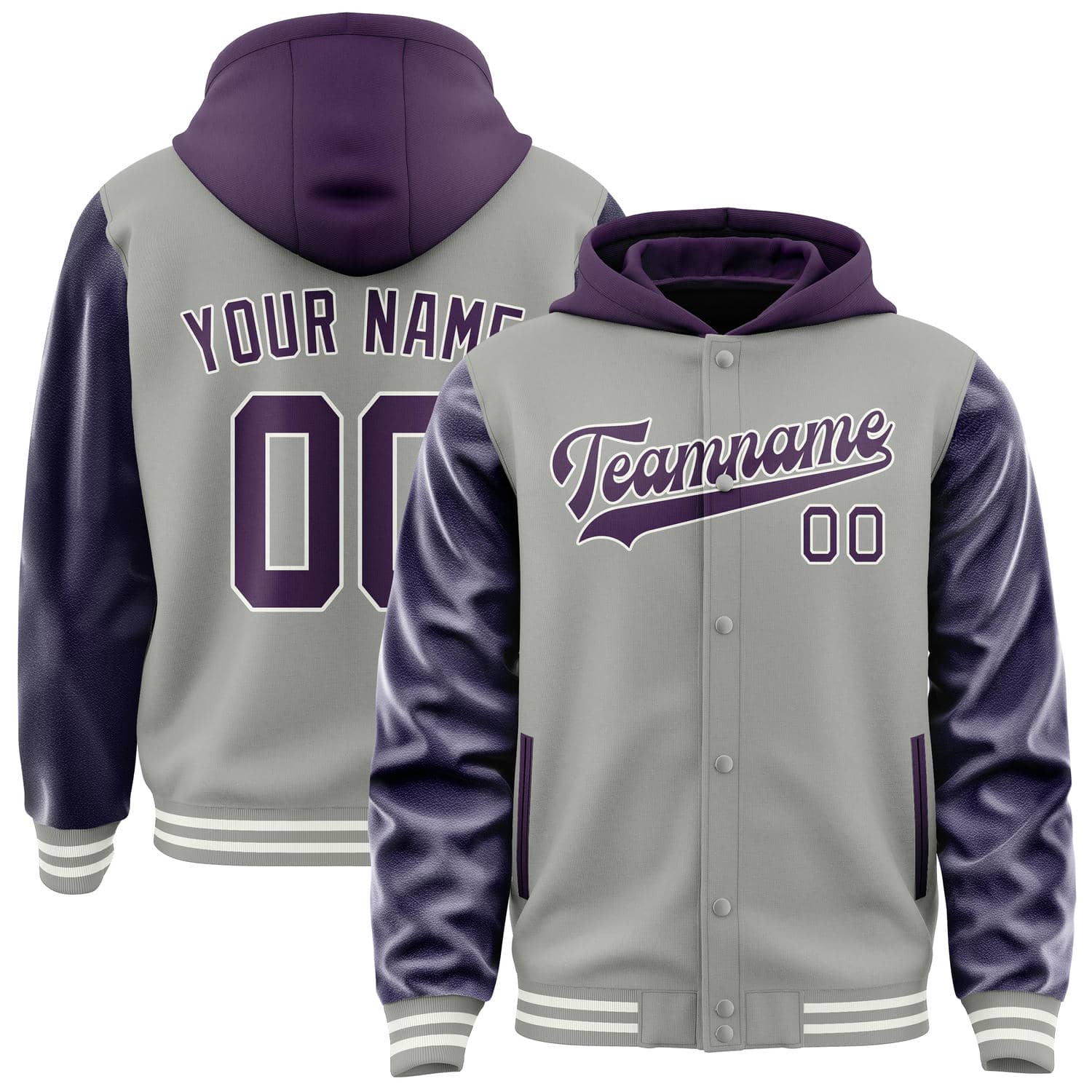 Custom Gray Purple Jacket