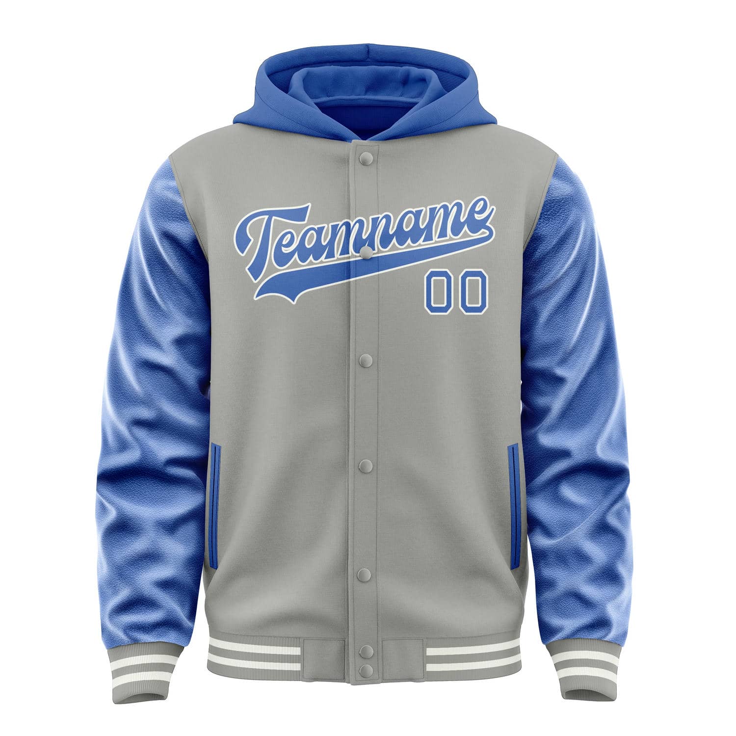 Custom Gray Sky Blue Jacket