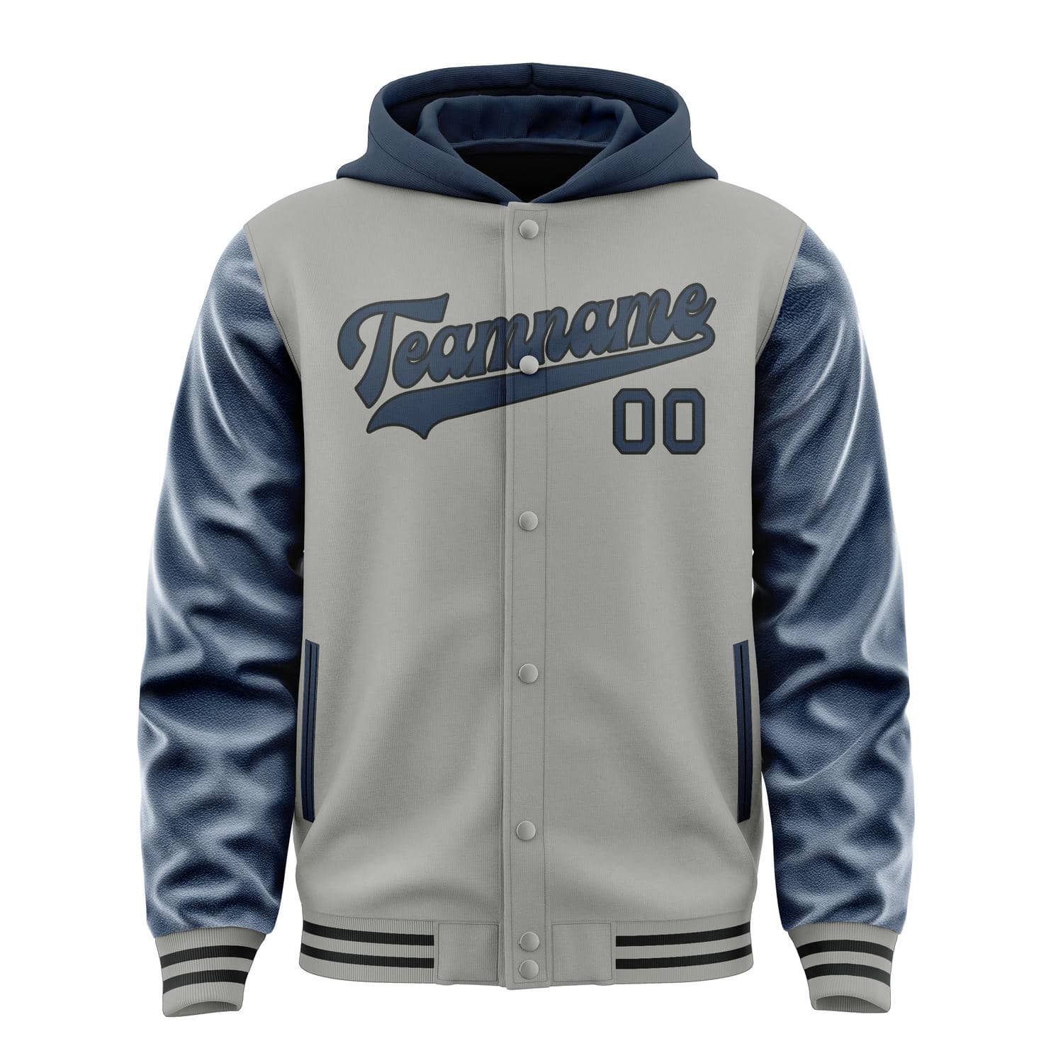 Custom Gray Blue Jacket