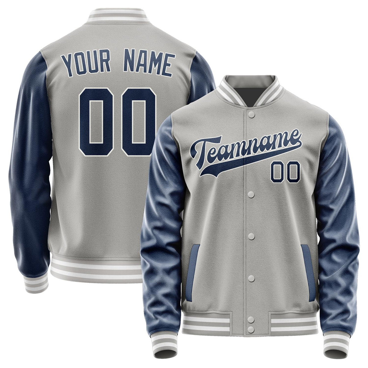 Custom Gray Blue Jacket JA0404100418B31810