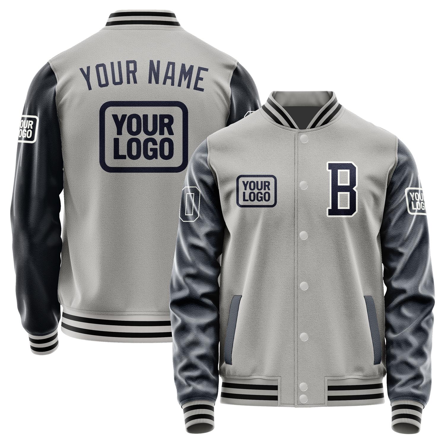 Custom Gray Navy Jacket JA040411041718111118