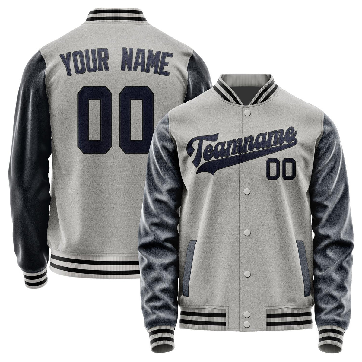 Custom Gray Navy Jacket JA0404110417B31711
