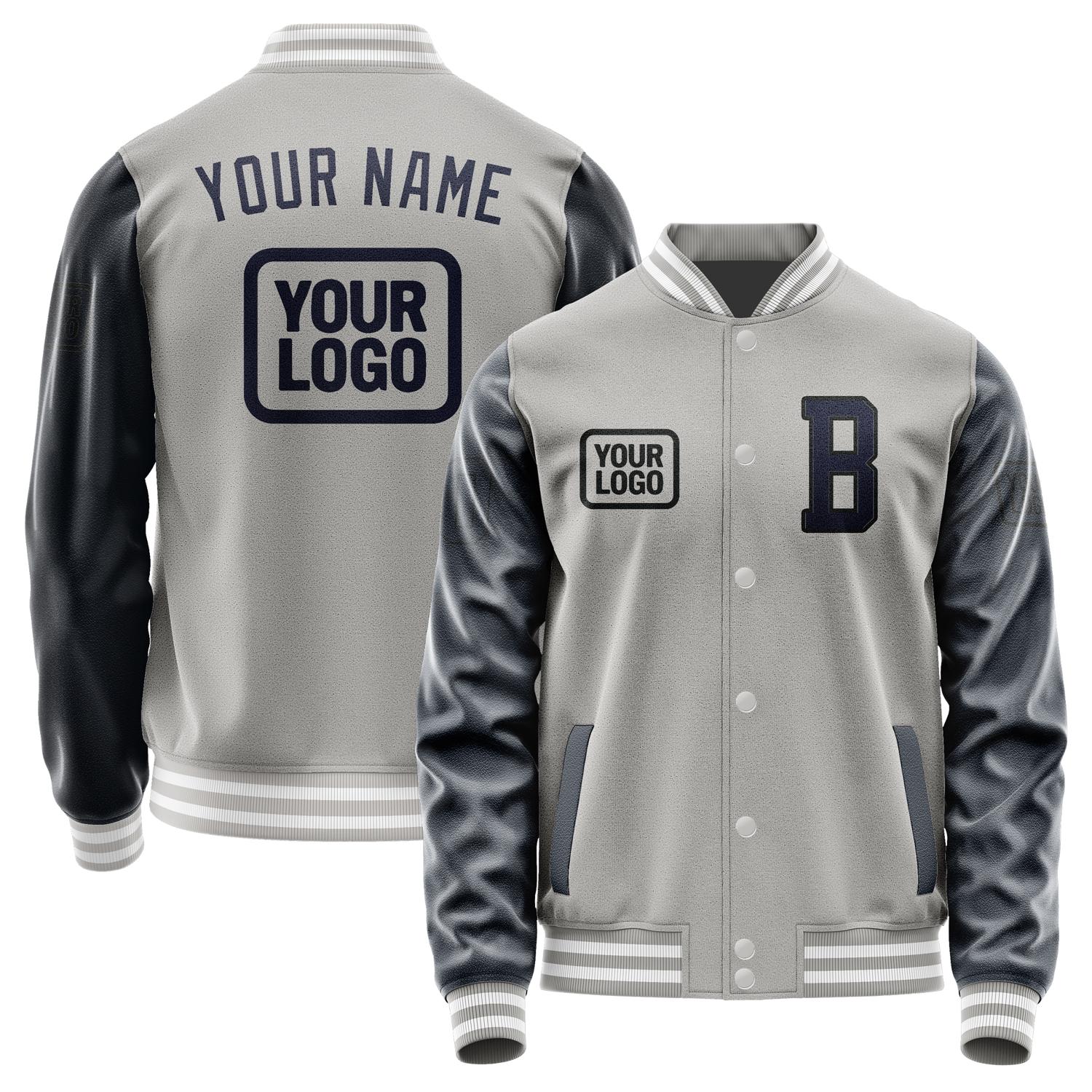 Custom Gray Navy Jacket JA040411041817111117