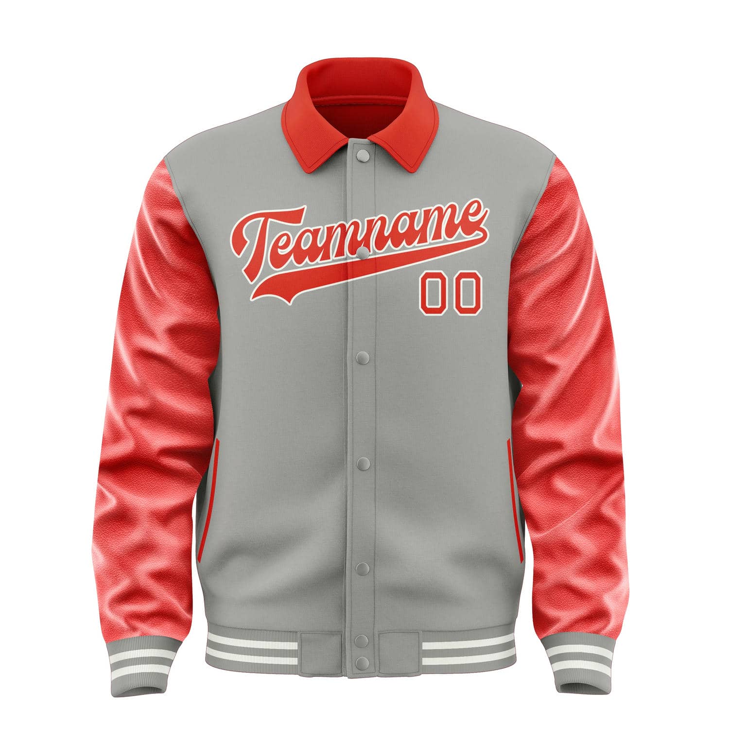 Custom Gray Orange Red Jacket