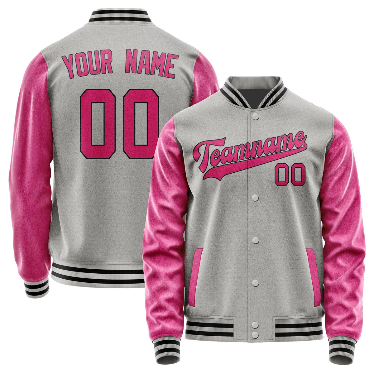 Custom Gray Pink Jacket JA0404130417B31713