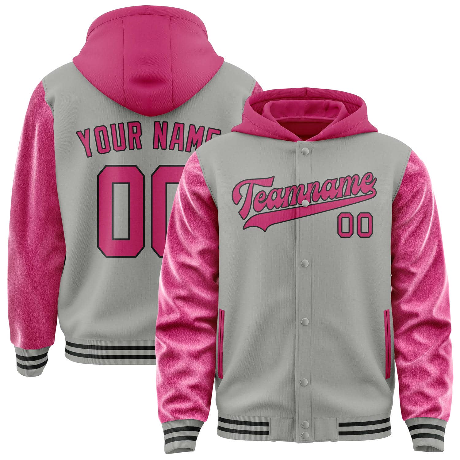 Custom Gray Pink Jacket
