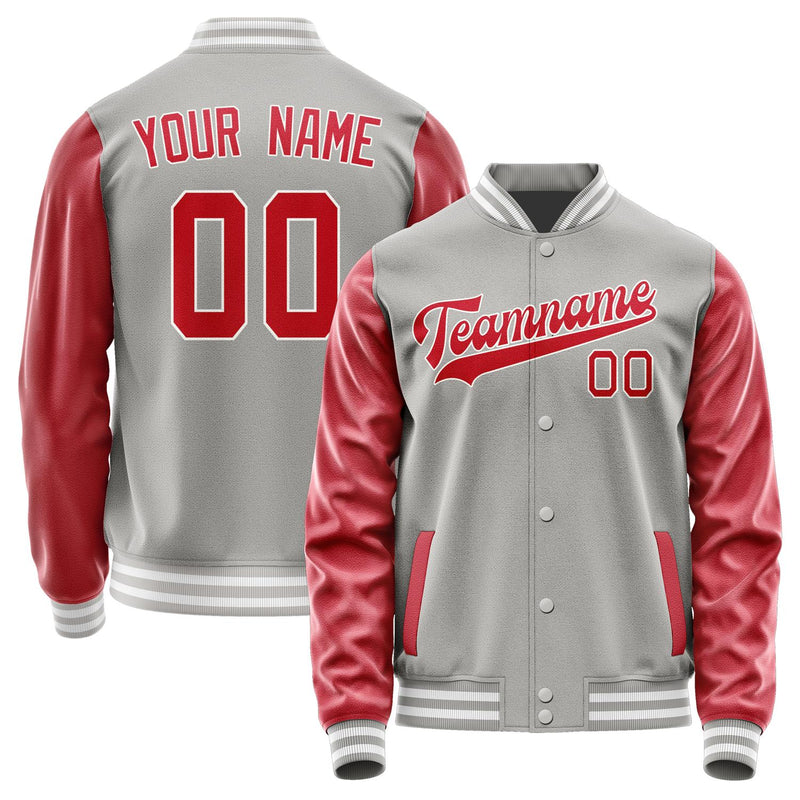 Custom Gray Red Jacket JA0404140418B31814