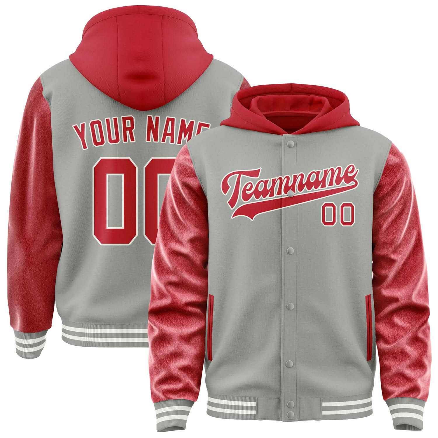 Custom Gray Red Jacket