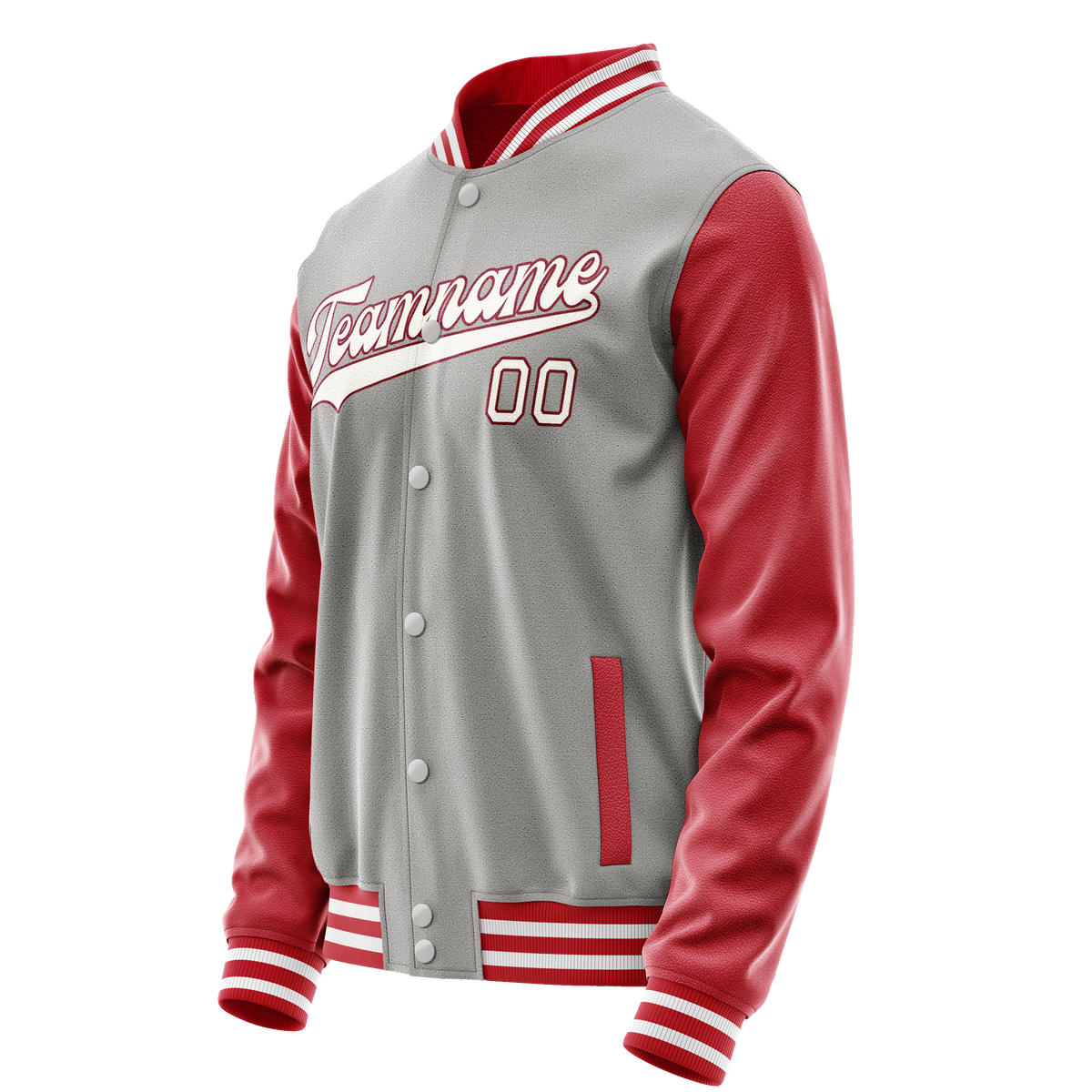 Custom Gray Texas-Orange Solid Color Varsity Letterman Jacket JA02240617YH167