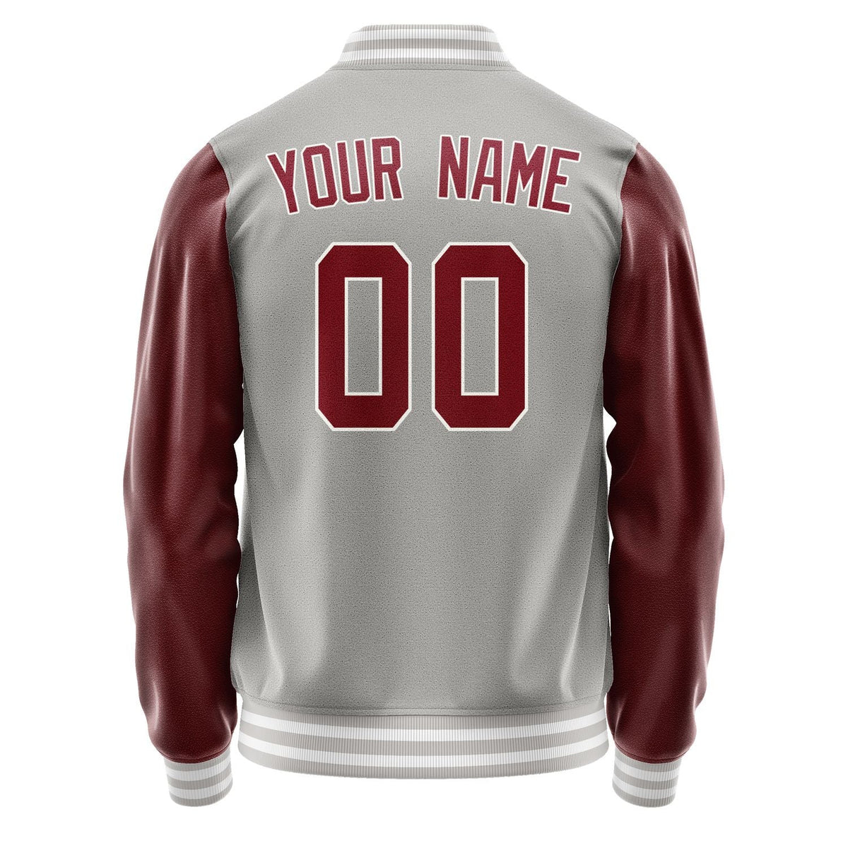 Custom Gray Crimson Red Jacket JA0404150418B31815