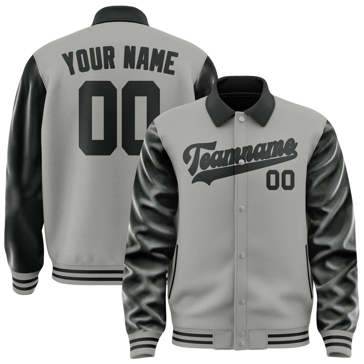 Custom Gray Black Jacket