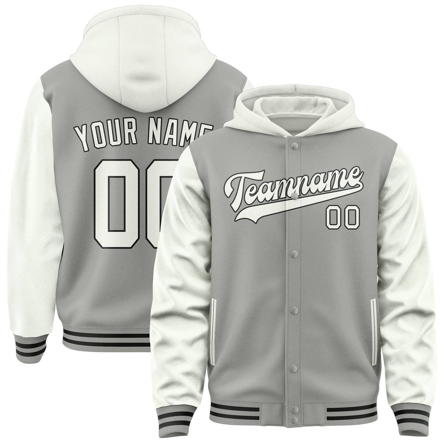 Custom Gray White Jacket