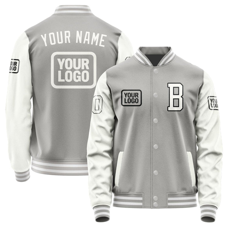 Custom Gray White Jacket JA040418041817181817