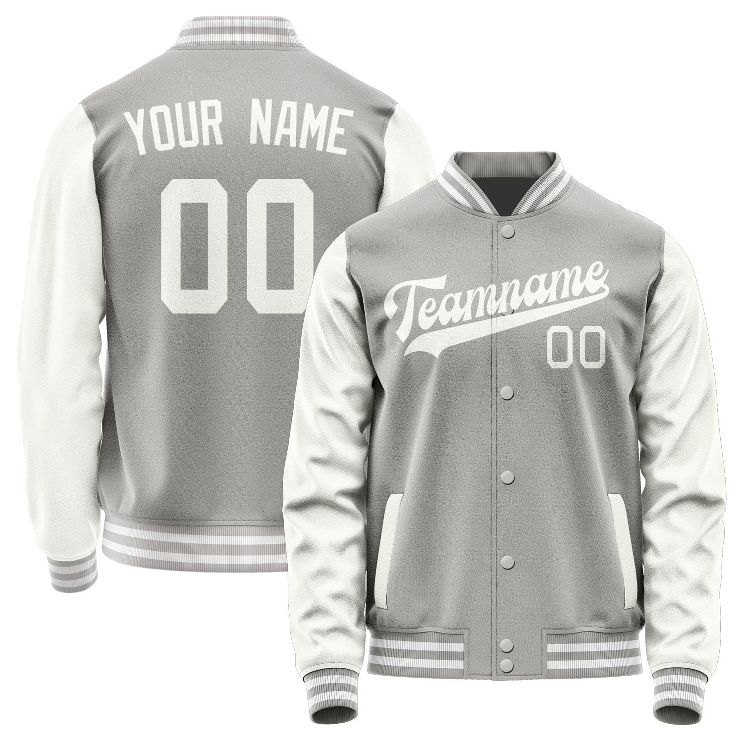 Custom Gray White Jacket JA0404180418B31818