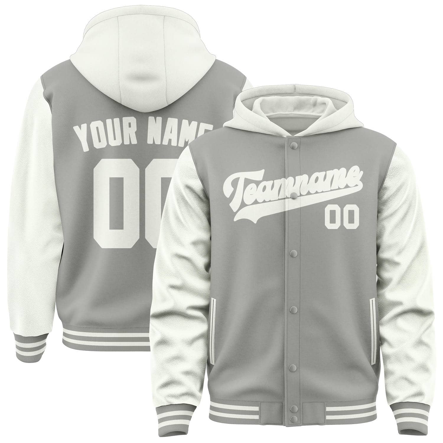 Custom Gray White Jacket