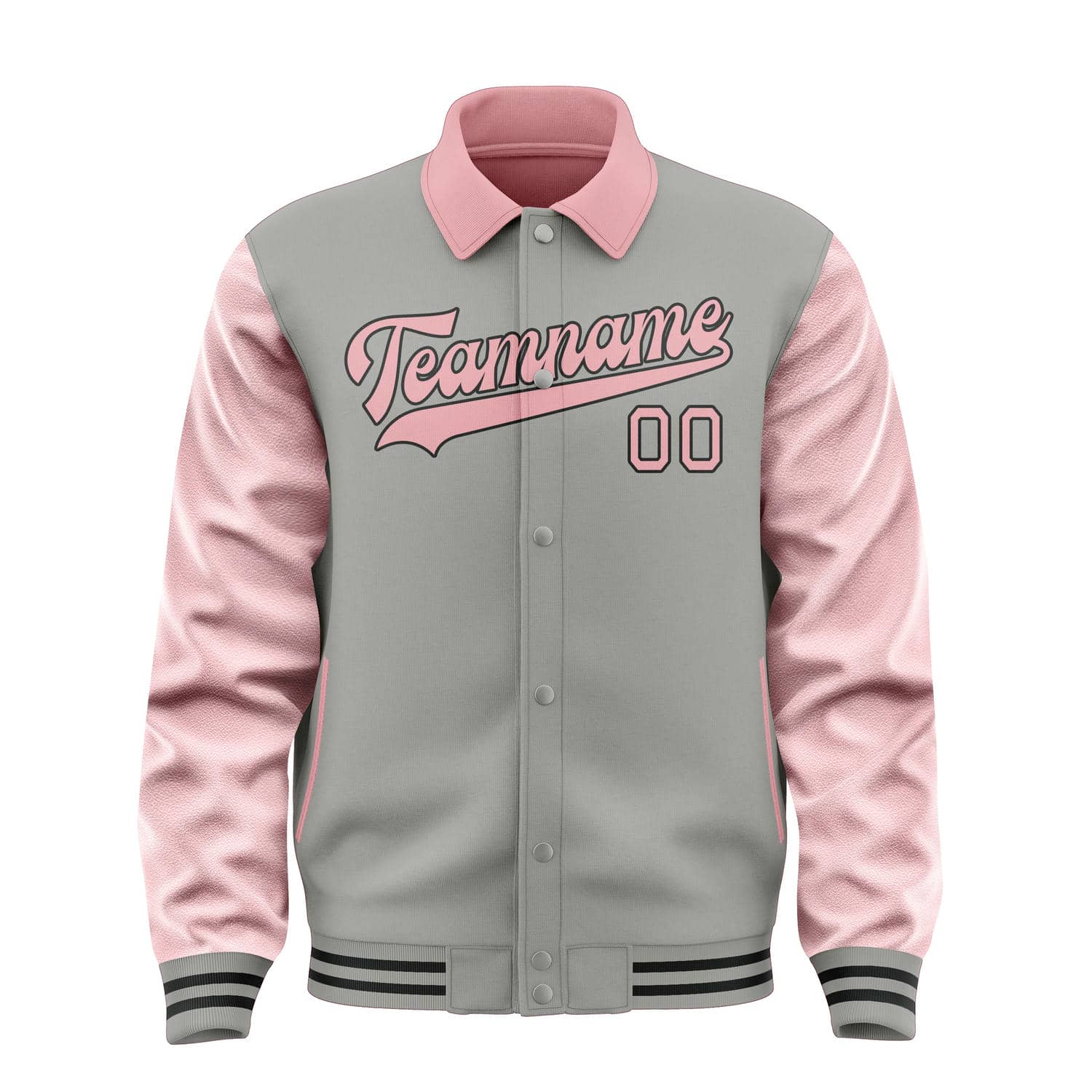 Custom Gray Light Pink Jacket