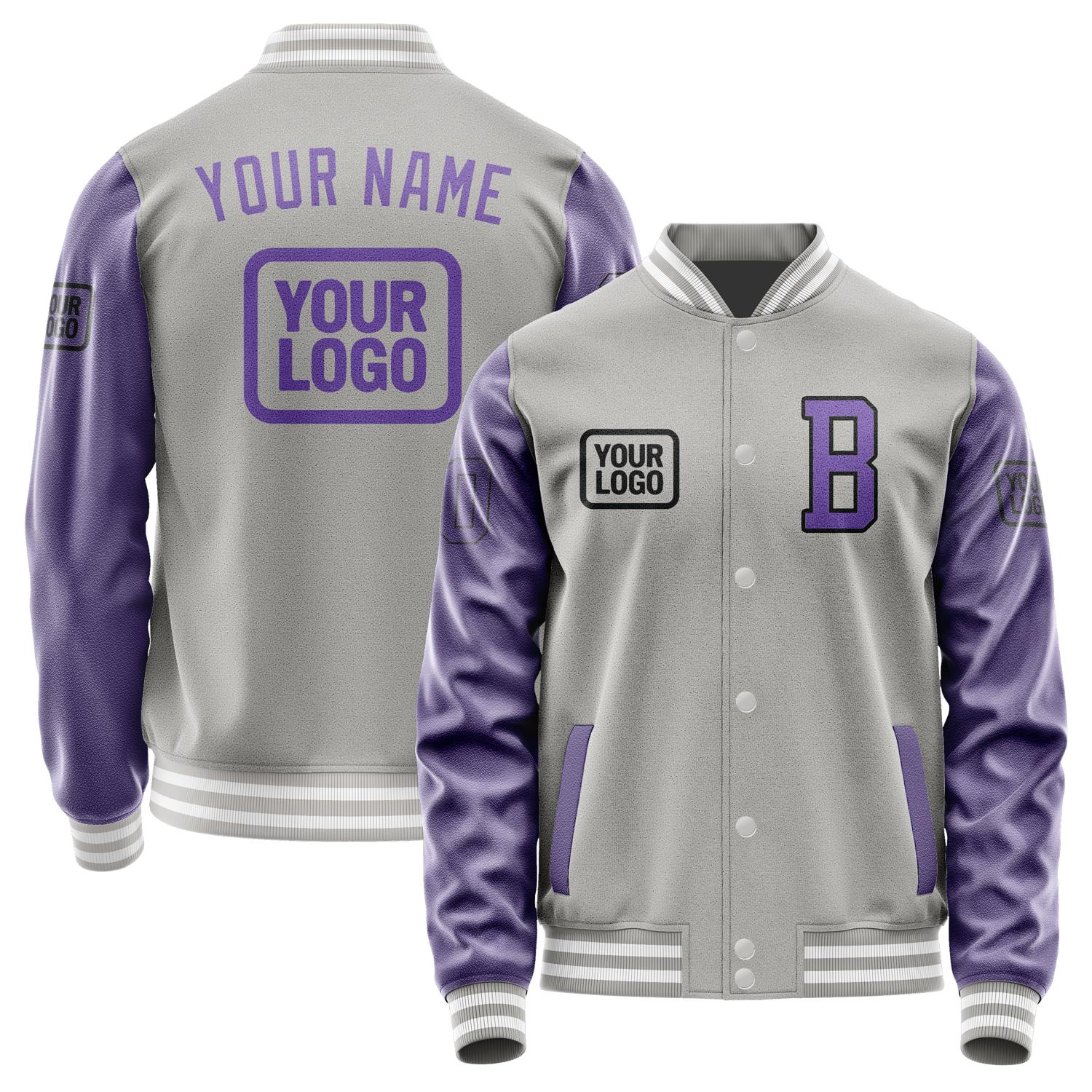 Custom Gray Light Purple Jacket JA040423041817232317