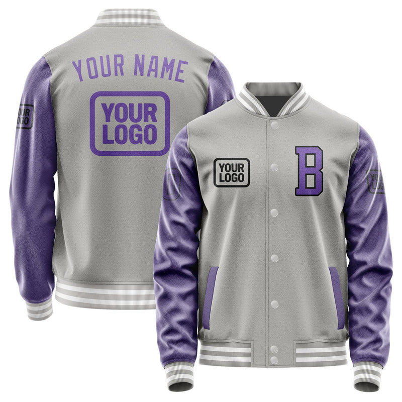 Custom Gray Light Purple Jacket JA040423041817232317