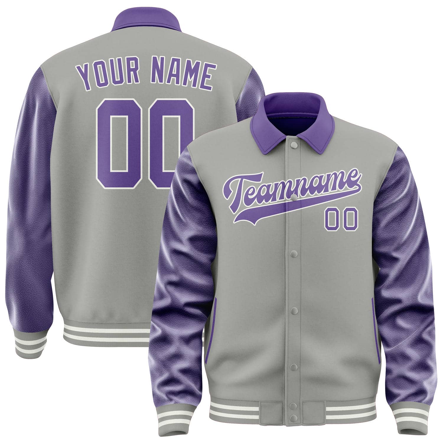 Custom Gray Light Purple Jacket