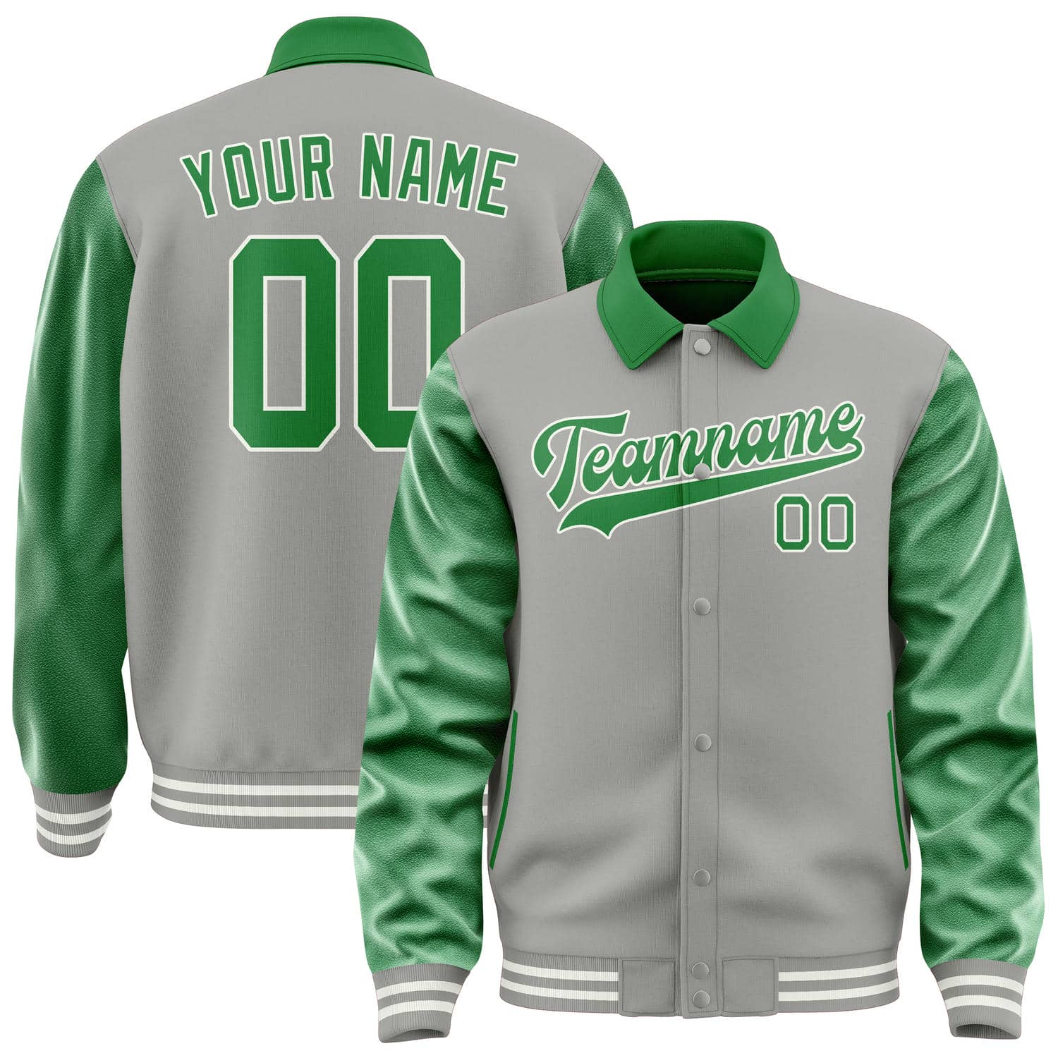 Custom Gray Emerald Green Jacket
