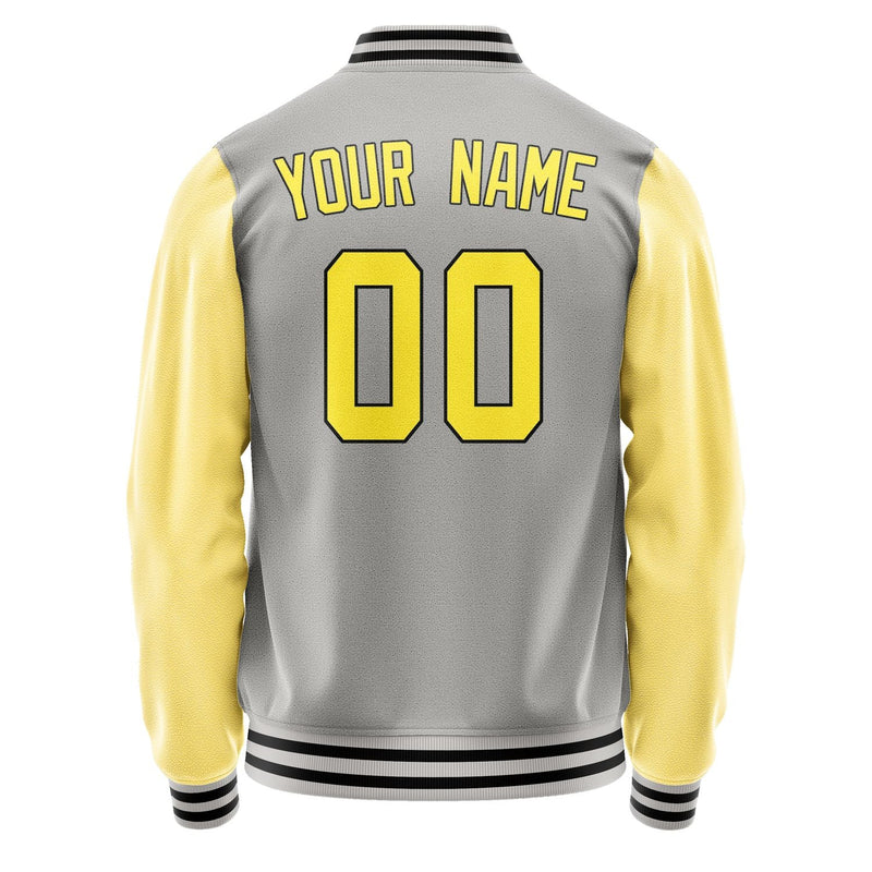 Custom Gray Light Yellow Jacket JA0404260417B31726
