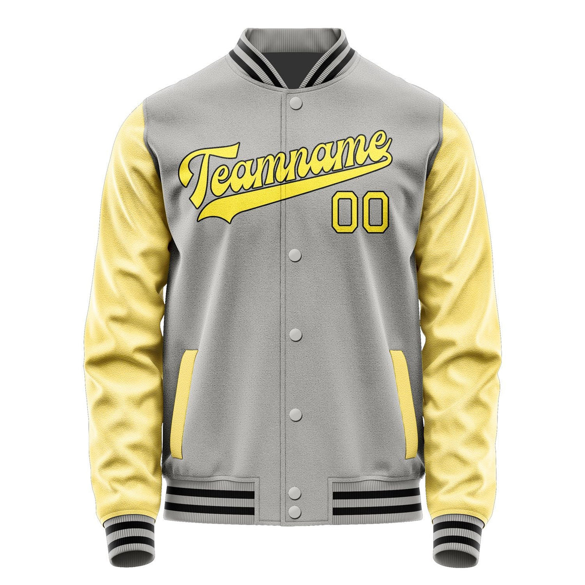 Custom Gray Light Yellow Jacket JA0404260417B31726