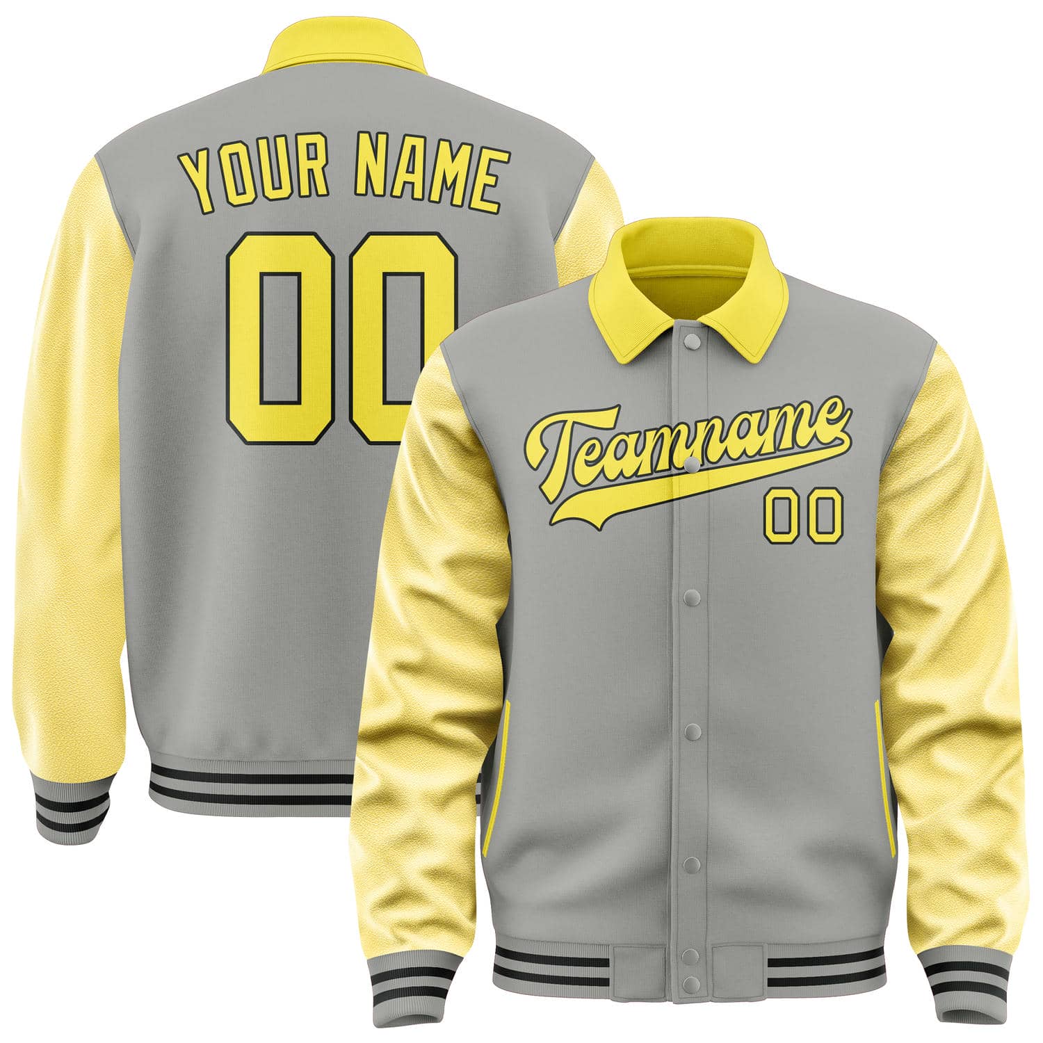 Custom Gray Light Yellow Jacket