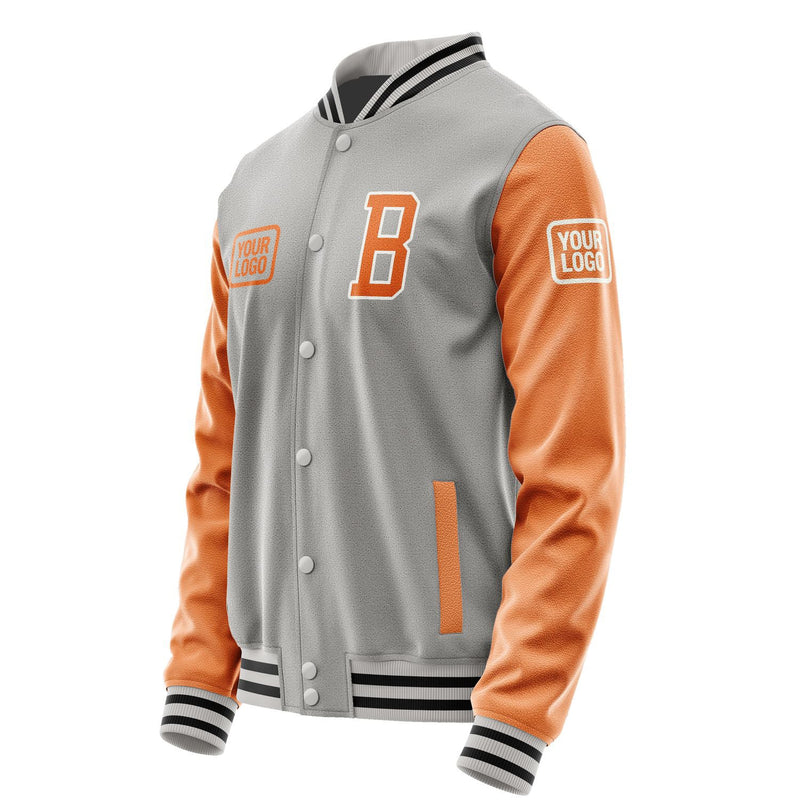 Custom Gray Orange Jacket JA040428041718282818
