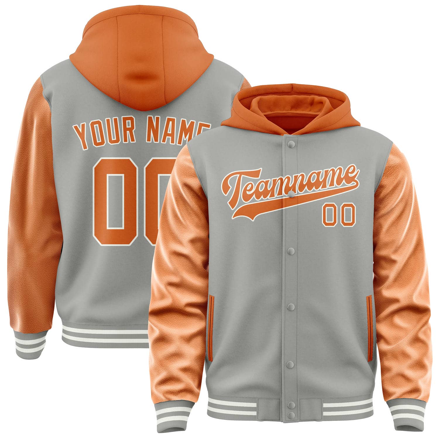 Custom Gray Orange Jacket