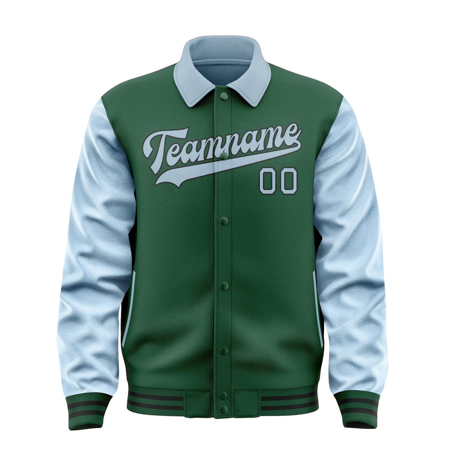 Custom Green Light Blue Jacket