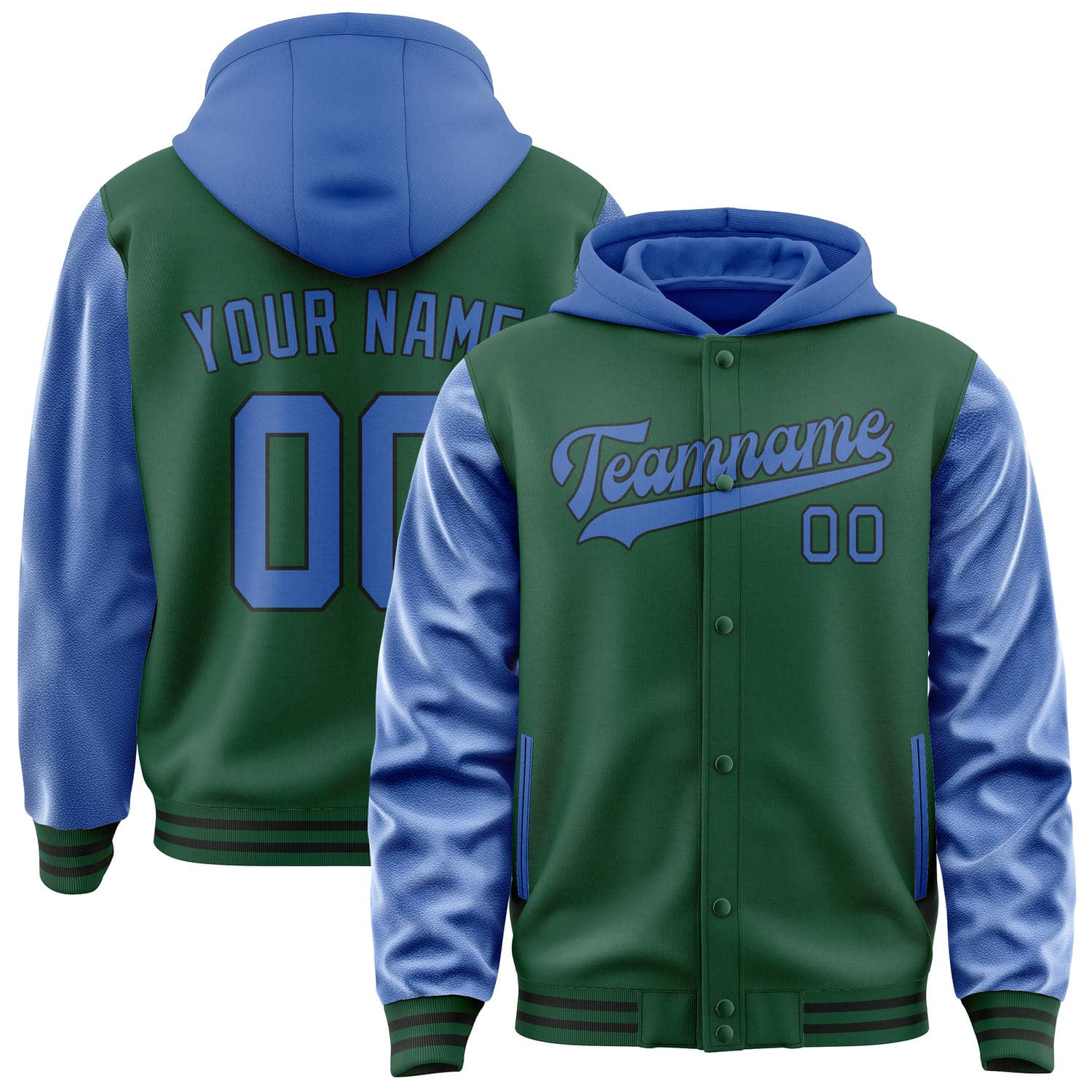 Custom Green Sky Blue Jacket